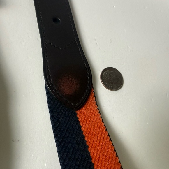 Polo Ralph Lauren Striped Stretch Belt Leather NWT - Picture 4 of 10